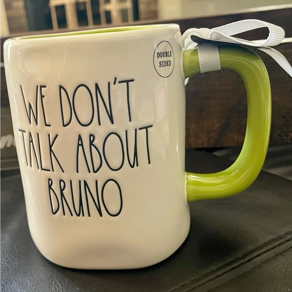 Rae Dunn Disney Encanto We Don’t Talk About Bruno Ceramic Mug Double Sided